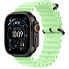 Apple Watch Ultra 3 49mm Black Titanium Case Ocean Band Neon Green AWUB3-40